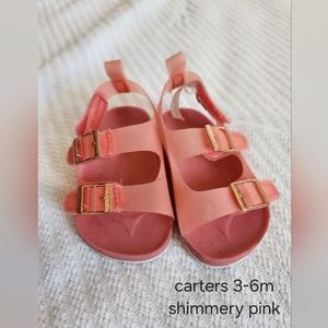 Carters pink shimmery sandals